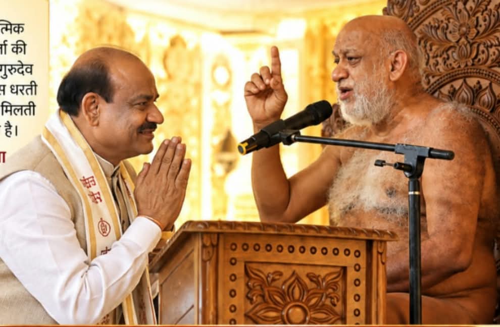 इंदौर आध्यात्मिक ऊर्जा की धरती, गुरुदेव के दर्शन से मिली नई प्रेरणा : लोकसभा अध्यक्ष ओम बिरला ने मुनि सुधासागर महाराज के चरणों में किया वंदन