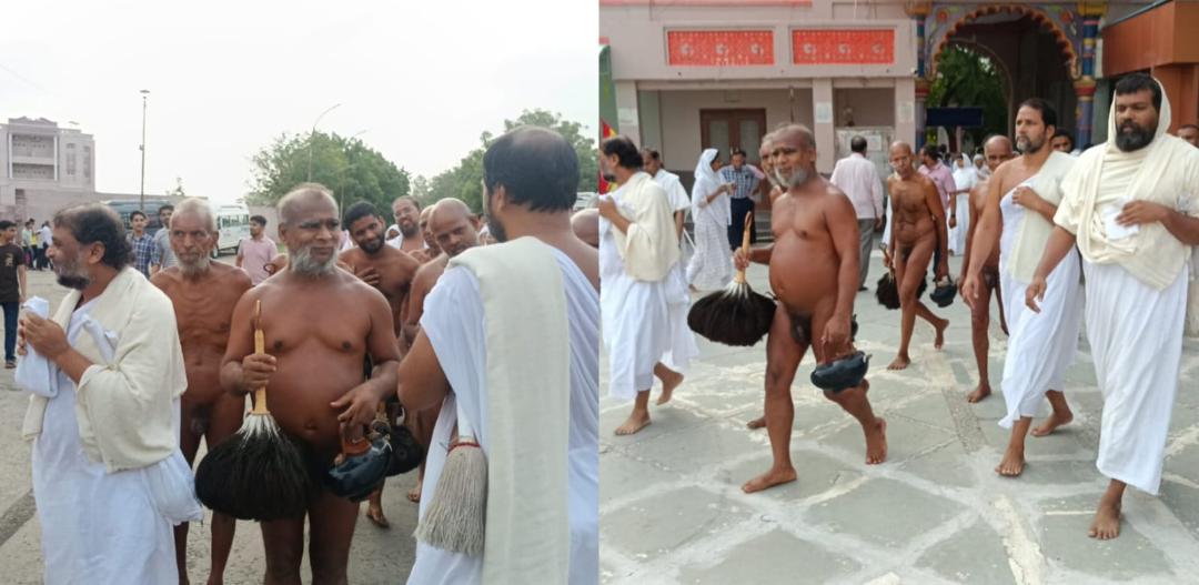 मोहनखेड़ा तीर्थ पर दिखा धर्म समन्वय का अद्भुत दृश्य : आचार्य श्री 108 सुनीलसागर जी ससंघ का श्वेतांबर समाज ने किया भव्य स्वागत